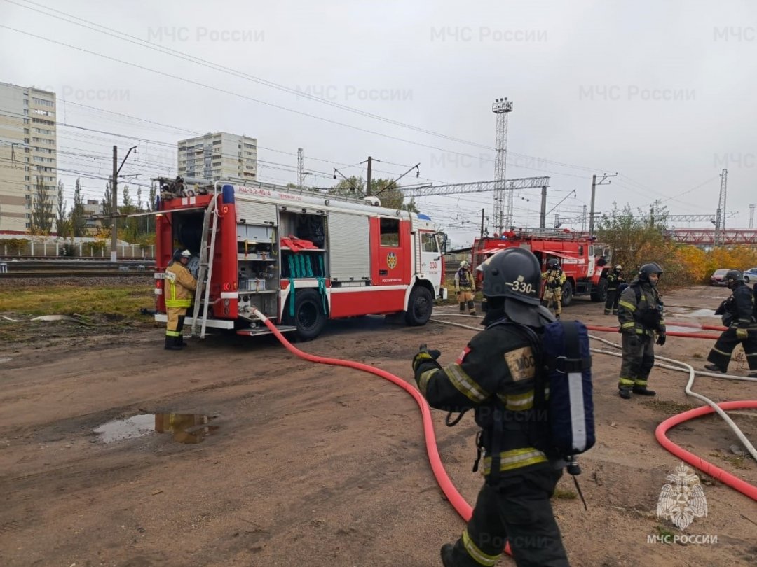 Условную производственную аварию на железнодорожной станции Серпухов ликвидировали огнеборцы Подмосковья